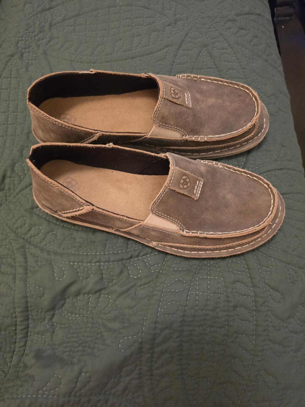 Ariat Women's Brown Suede Slip-On Loafers